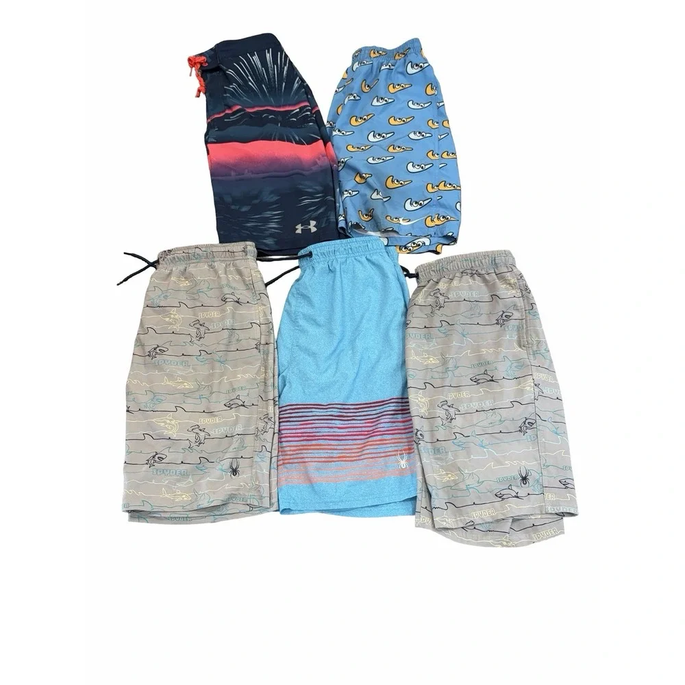 Nike Under Armour Spyder Boys Youth XL Swim Trunks Board Shorts Lot Bundle Beach